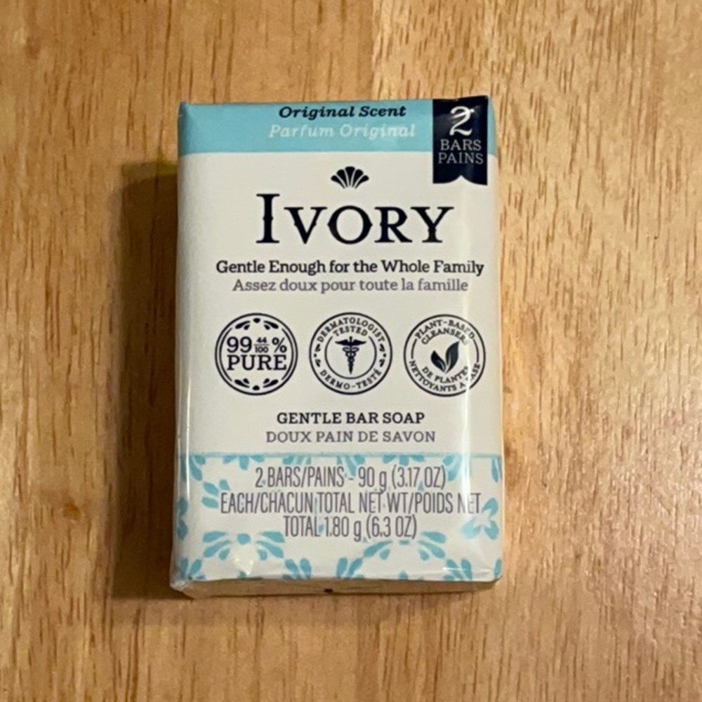 Ivory Palm Size Gentle Bar Soap - White
